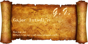 Gajer István névjegykártya