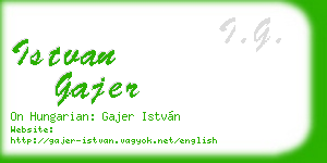 istvan gajer business card