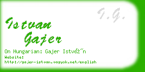 istvan gajer business card